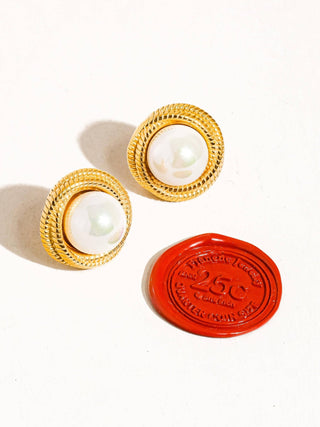 Oversized Pearl Studs - Verte Boutique