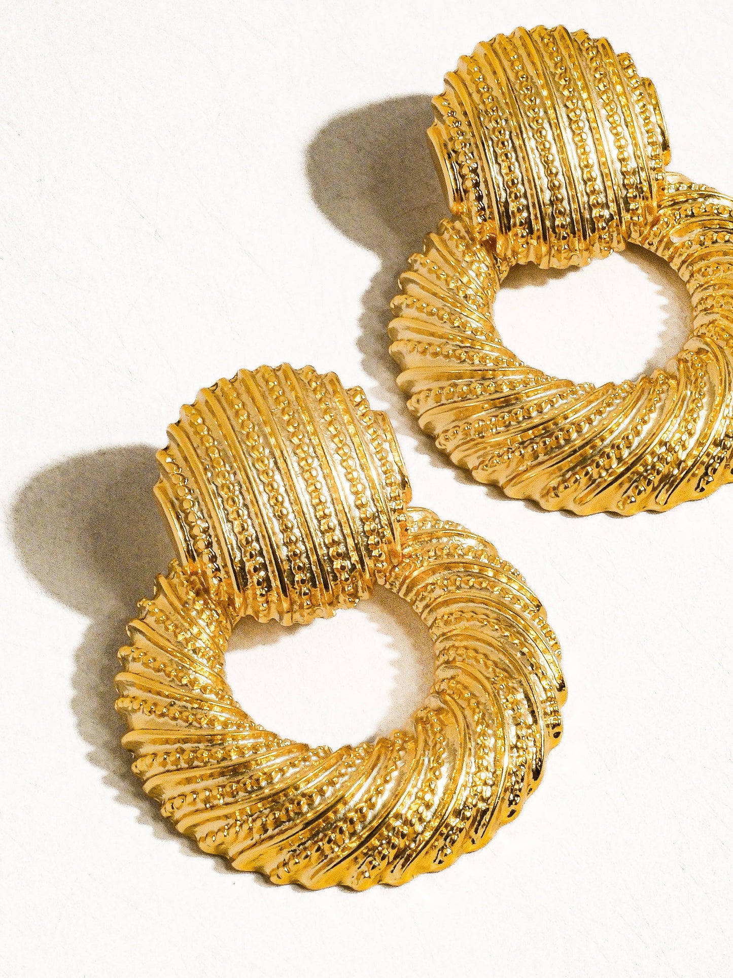 Textured Hoop Earring