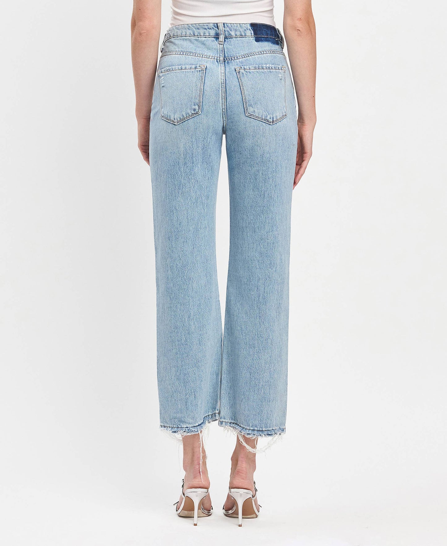 High Rise Slim Wide Jeans