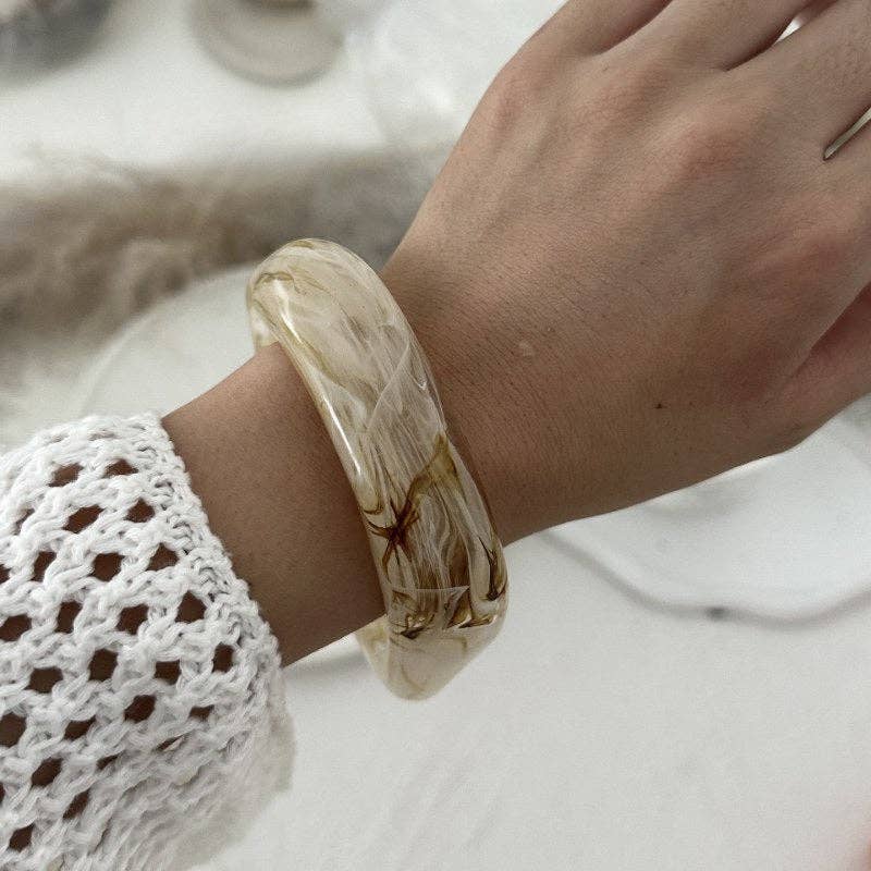 Acrylic Resin Bangle Bracelets