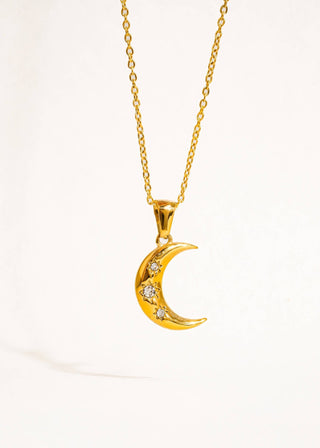 Half Moon CZ Necklace - Verte Boutique