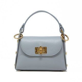Mini Italian Leather Crossbody Bag with Bamboo Clasp - Verte Boutique