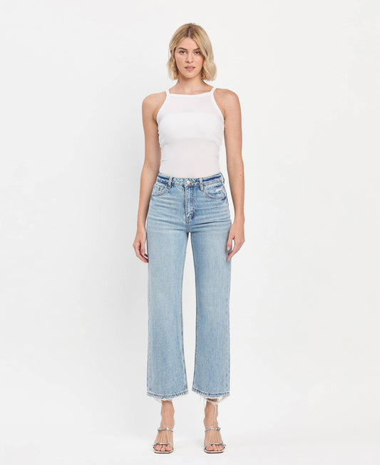 High Rise Slim Wide Jeans