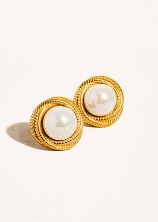 Oversized Pearl Studs - Verte Boutique