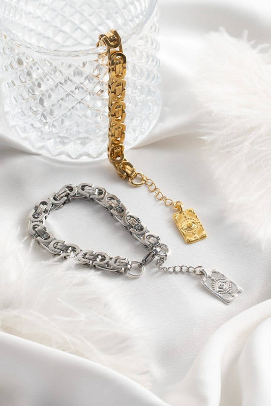 Byzantine Chain Bracelet In Gold