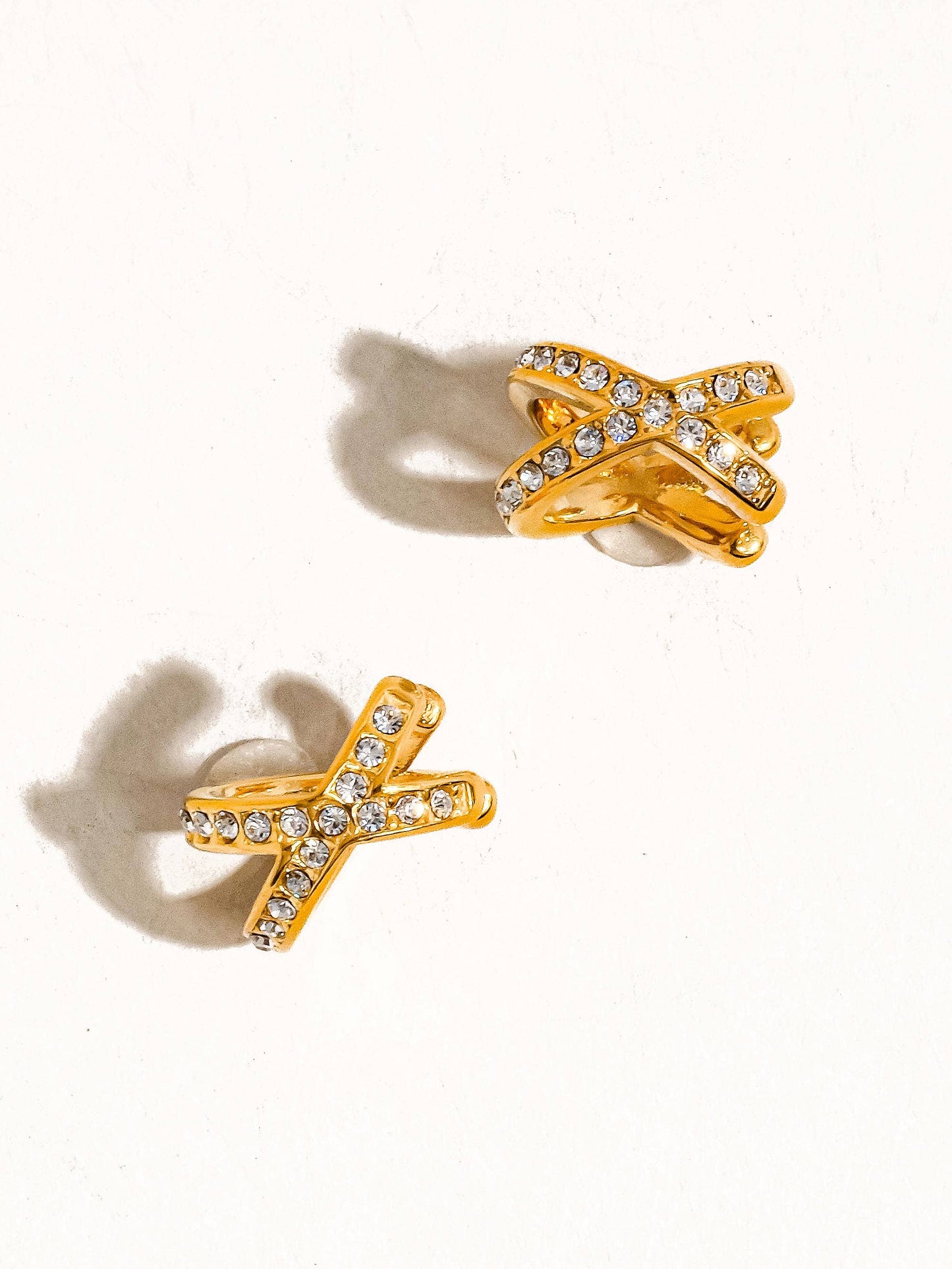 Gold Non-Tarnish X CZ Ear Cuff