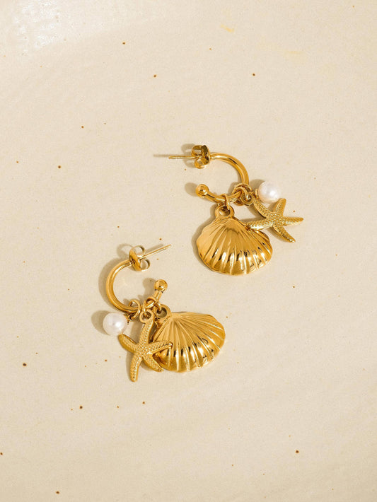 Sea Shell and Star Earring
