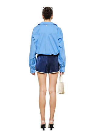 Modern Cotton Poplin Cropped Button - Down - Verte Boutique