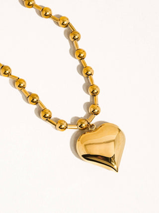 Large Heart Chain Necklace - Verte Boutique