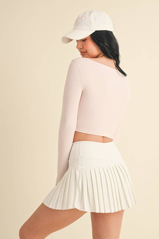 Long Sleeve Square Neck Top - Verte Boutique