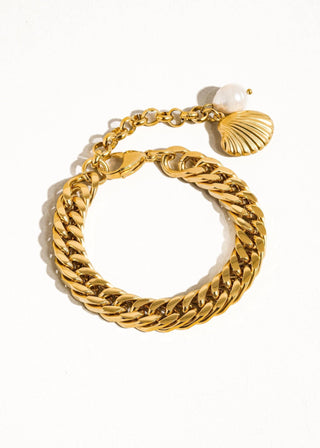 Shell Pearl Chain Bracelet - Verte Boutique