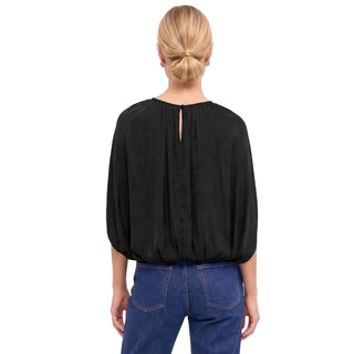 Silky Draped Cape Sleeve Blouse - Verte Boutique
