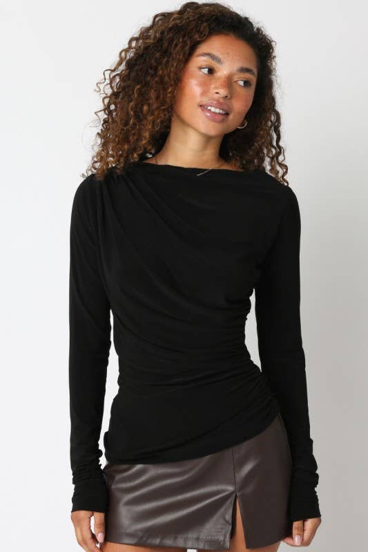 Long Sleeve Ruched Top