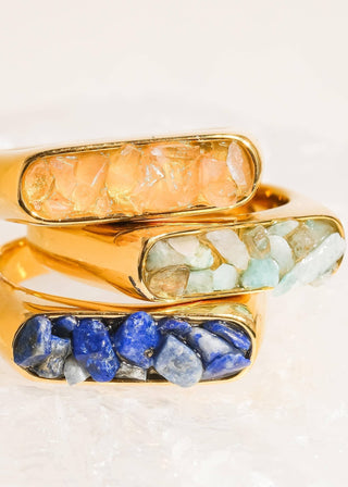 Crushed Crystal Ring - Verte Boutique