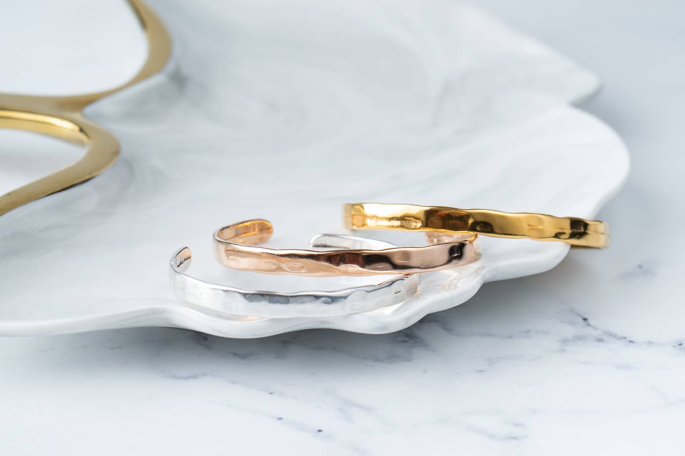 Hammered Adjustable Bangles