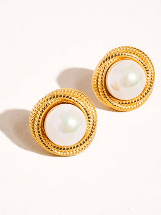 Oversized Pearl Studs - Verte Boutique