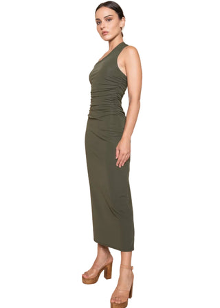 Olive One - Shoulder Open - Back Buckle Maxi Dress - Verte Boutique