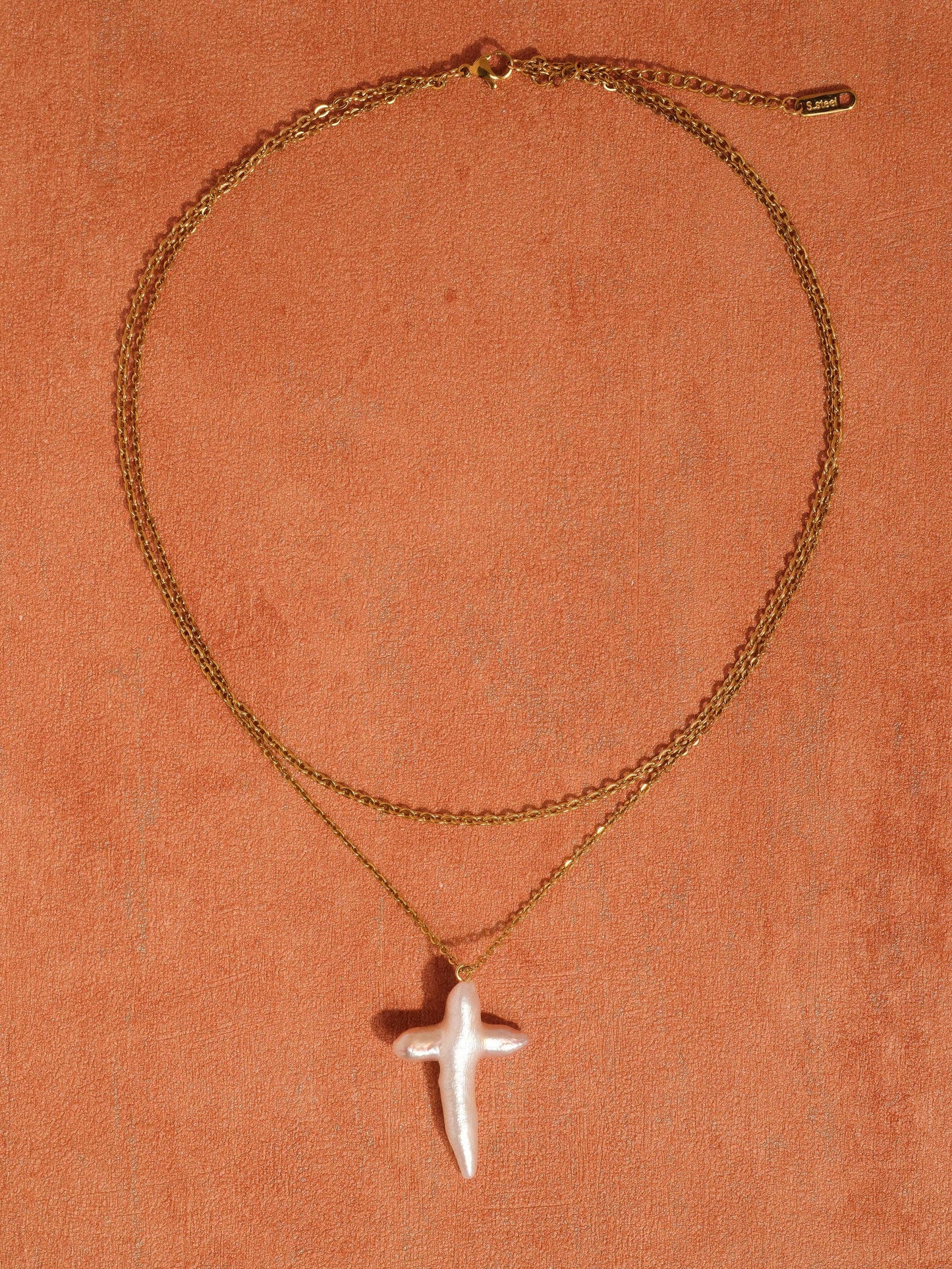 Freshwater Pearl Cross Necklace