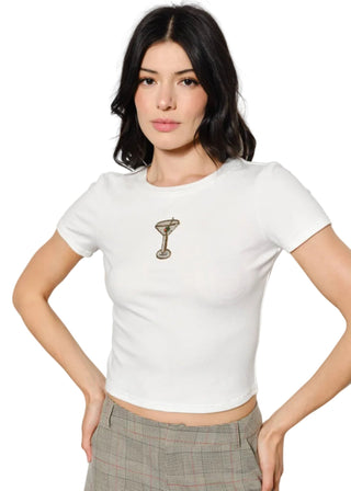 Beaded Martini Tee - Verte Boutique