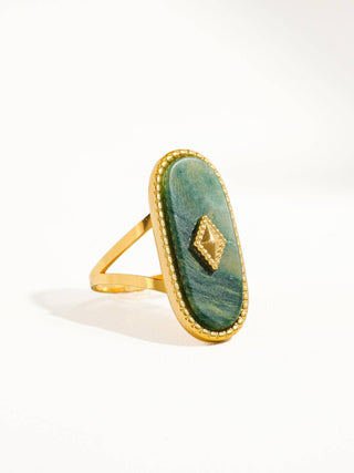 Lapis Lazuli Adjustable Statement Non-Tarnish Ring