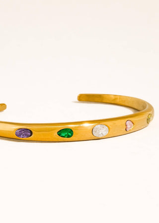 Non - Tarnish Multicolor CZ Bangle - Verte Boutique