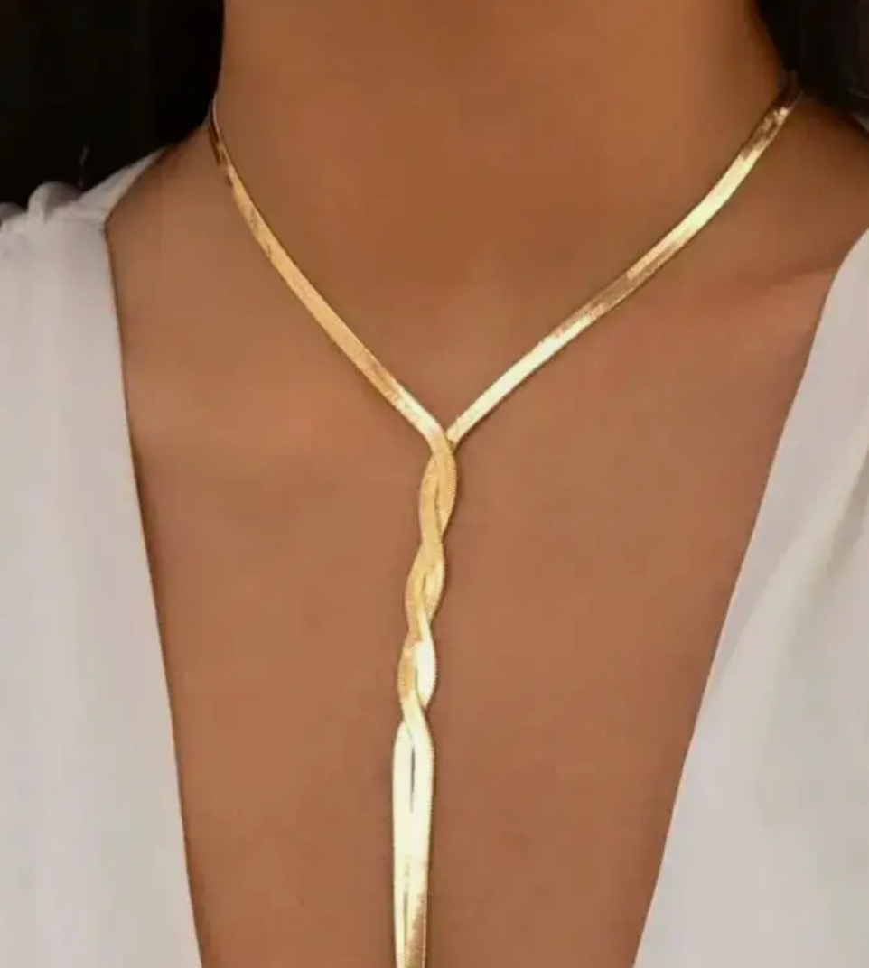 Lariat Snake Chain Necklace