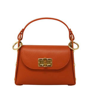 Mini Italian Leather Crossbody Bag with Bamboo Clasp - Verte Boutique