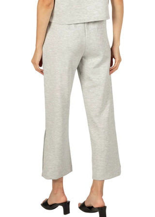 Heather Grey Butter Modal Side Binding Wide Leg Lounge Pants