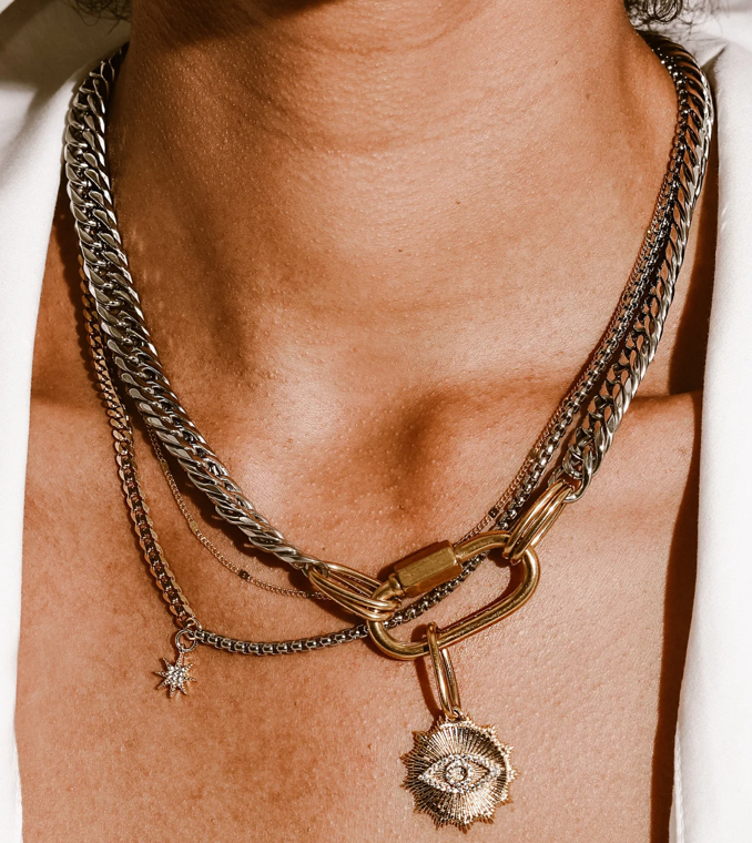  Evil Eye Charm Stacked Necklace