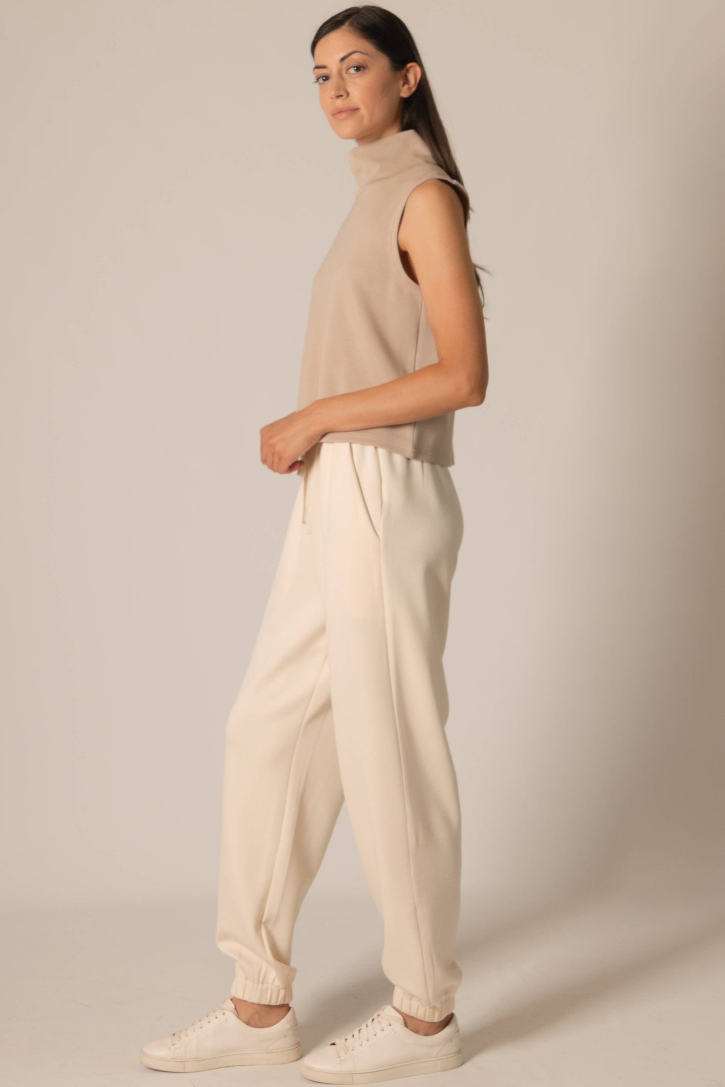 Butter Modal Mock Neck Sleeveless Top