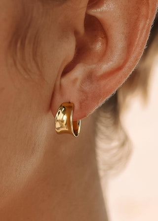 Wide Dome Hoop Earrings - Verte Boutique