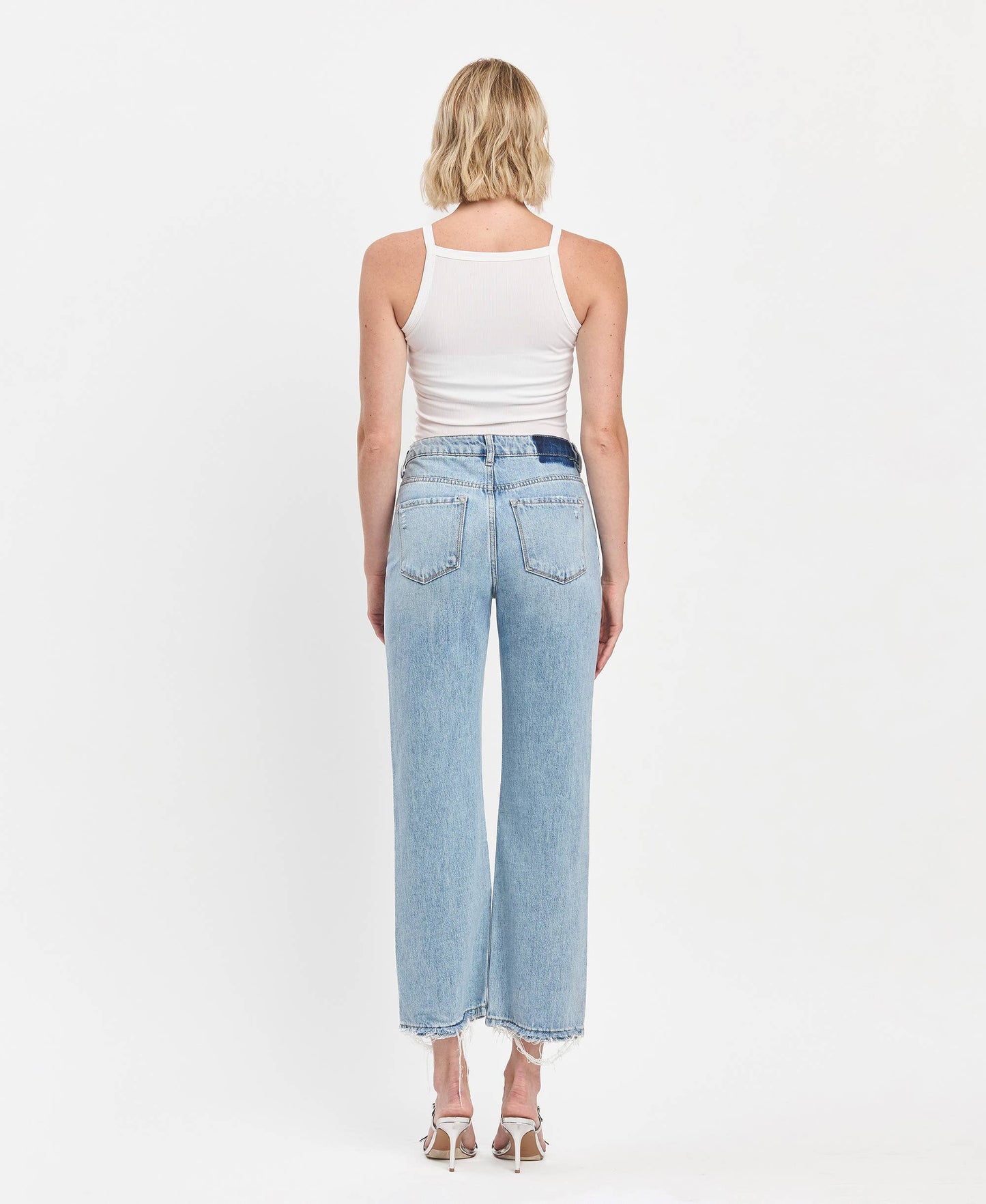High Rise Slim Wide Jeans
