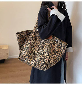 Leopard Print Oversized Tote Bag - Verte Boutique