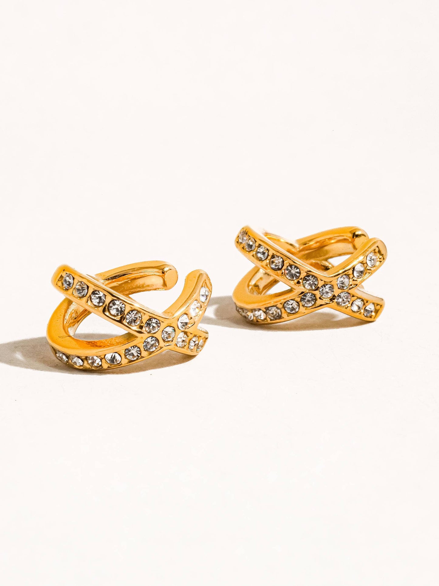Gold Non-Tarnish X CZ Ear Cuff