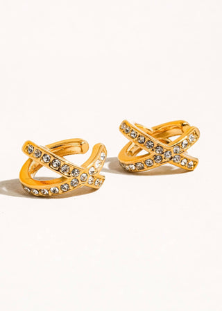 Gold Non - Tarnish X CZ Ear Cuff - Verte Boutique