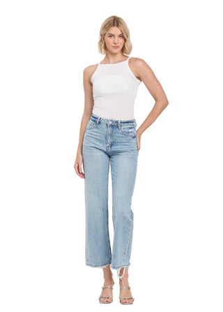 High Rise Slim Wide Jeans - Verte Boutique