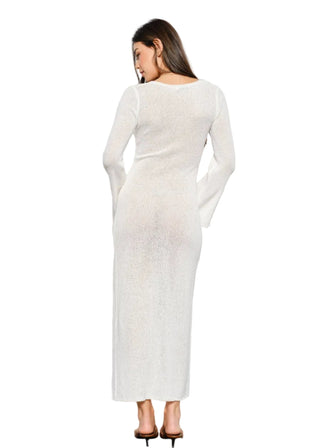 Tie-Front Knit Maxi Coverup - Verte Boutique