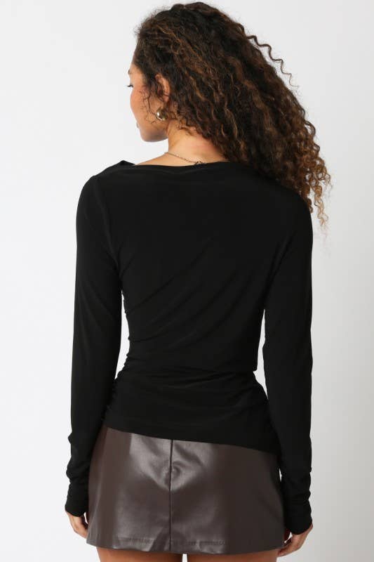 Long Sleeve Ruched Top