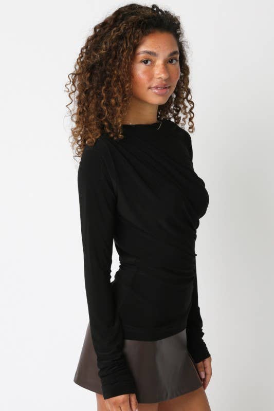 Long Sleeve Ruched Top