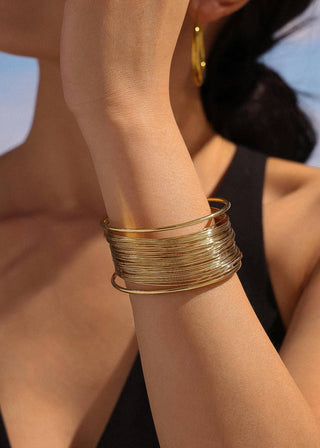 Gold Non - Tarnish Statement Cuff Bracelet - Verte Boutique