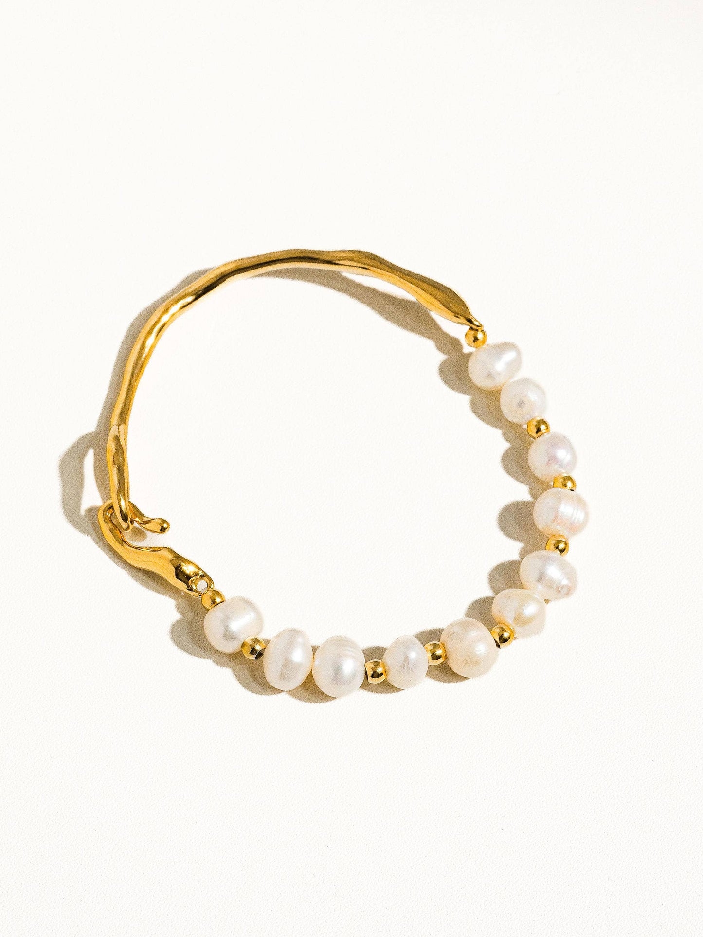 Natural Pearl Gold Bracelet