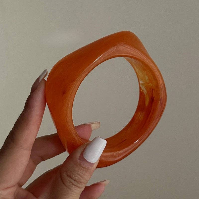 Acrylic Resin Bangle Bracelets