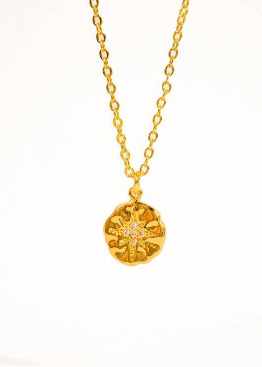 Gold CZ Star Necklace