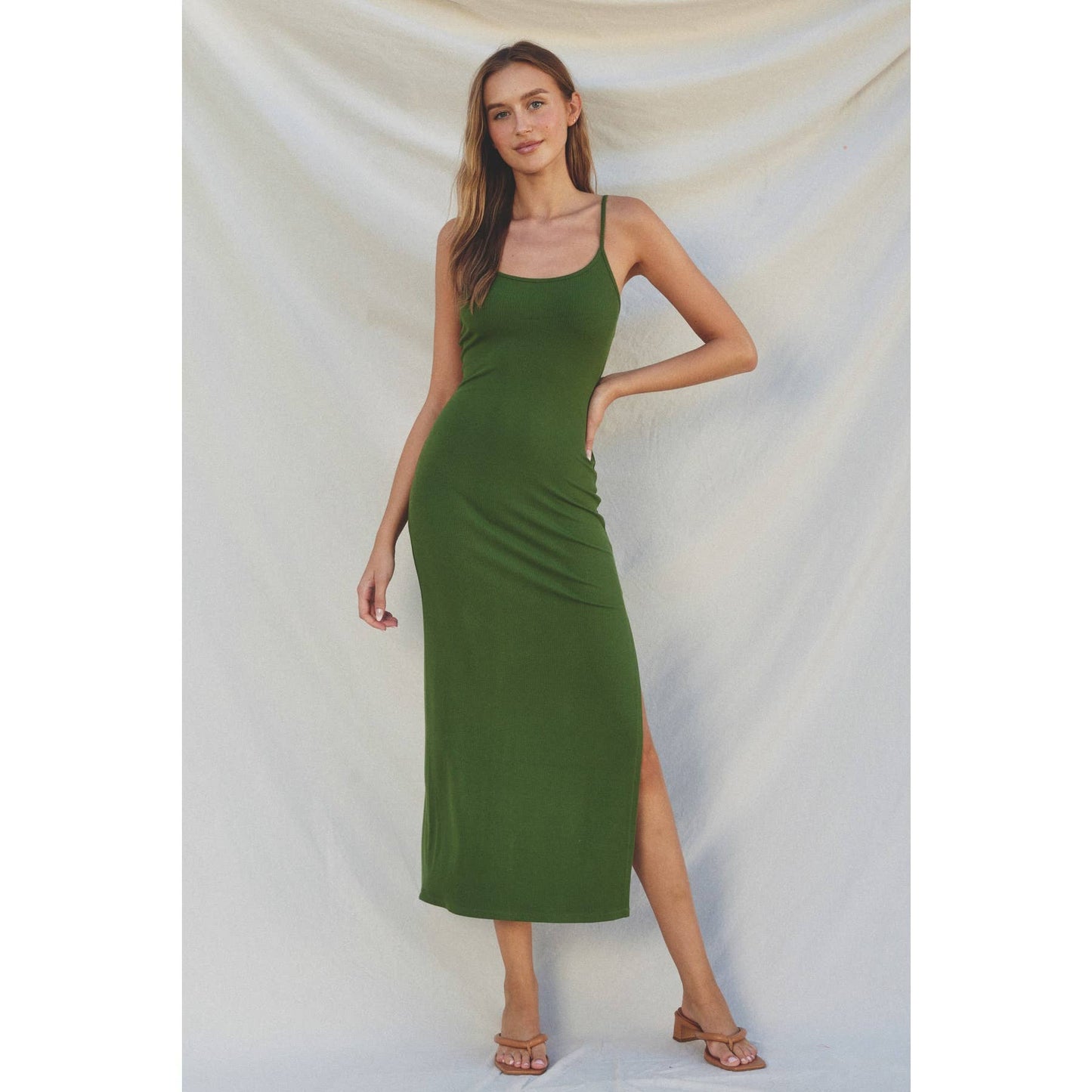 Ribbed Knit Bodycon Maxi Dress