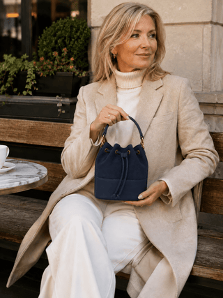 Italian Leather & Suede Bucket Bag - Verte Boutique