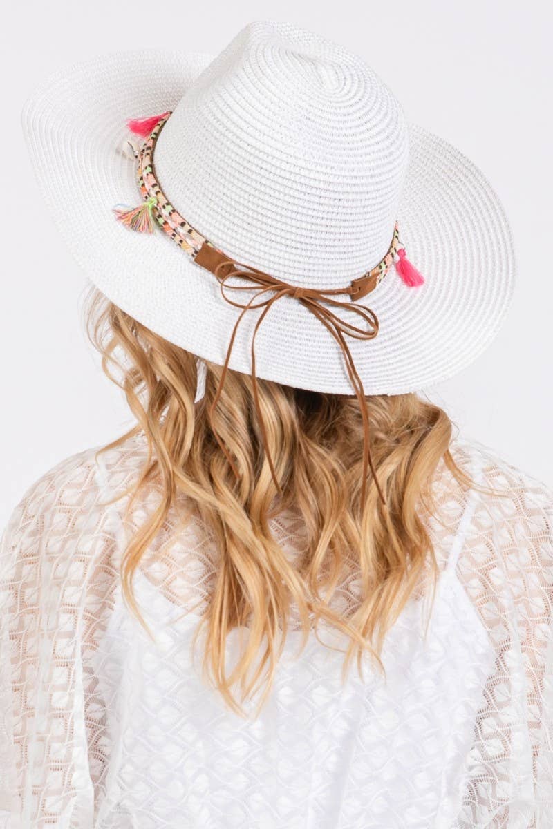 Boho Tassel Band Straw Hat