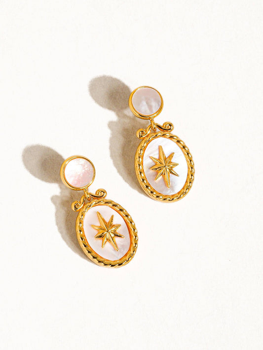 Vintage Star Shell Earring