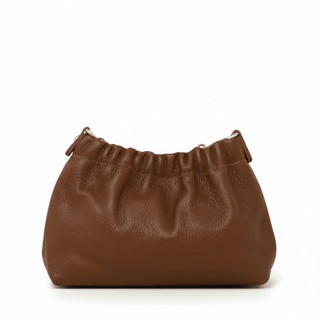 The Sofia Italian Leather Ruched Clutch & Convertible Crossbody Bag - Verte Boutique
