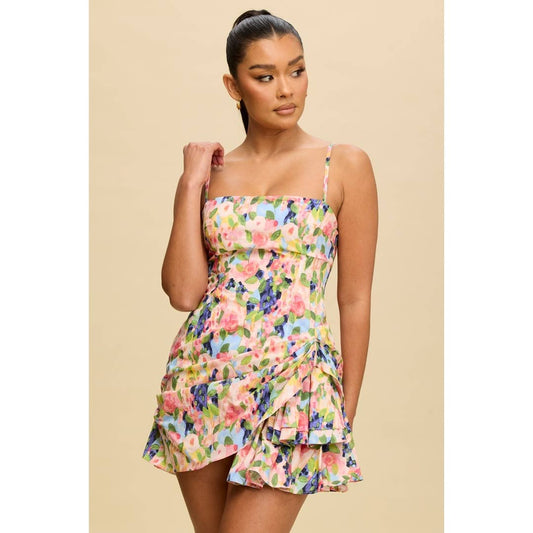 Floral Ruffle Mini Dress