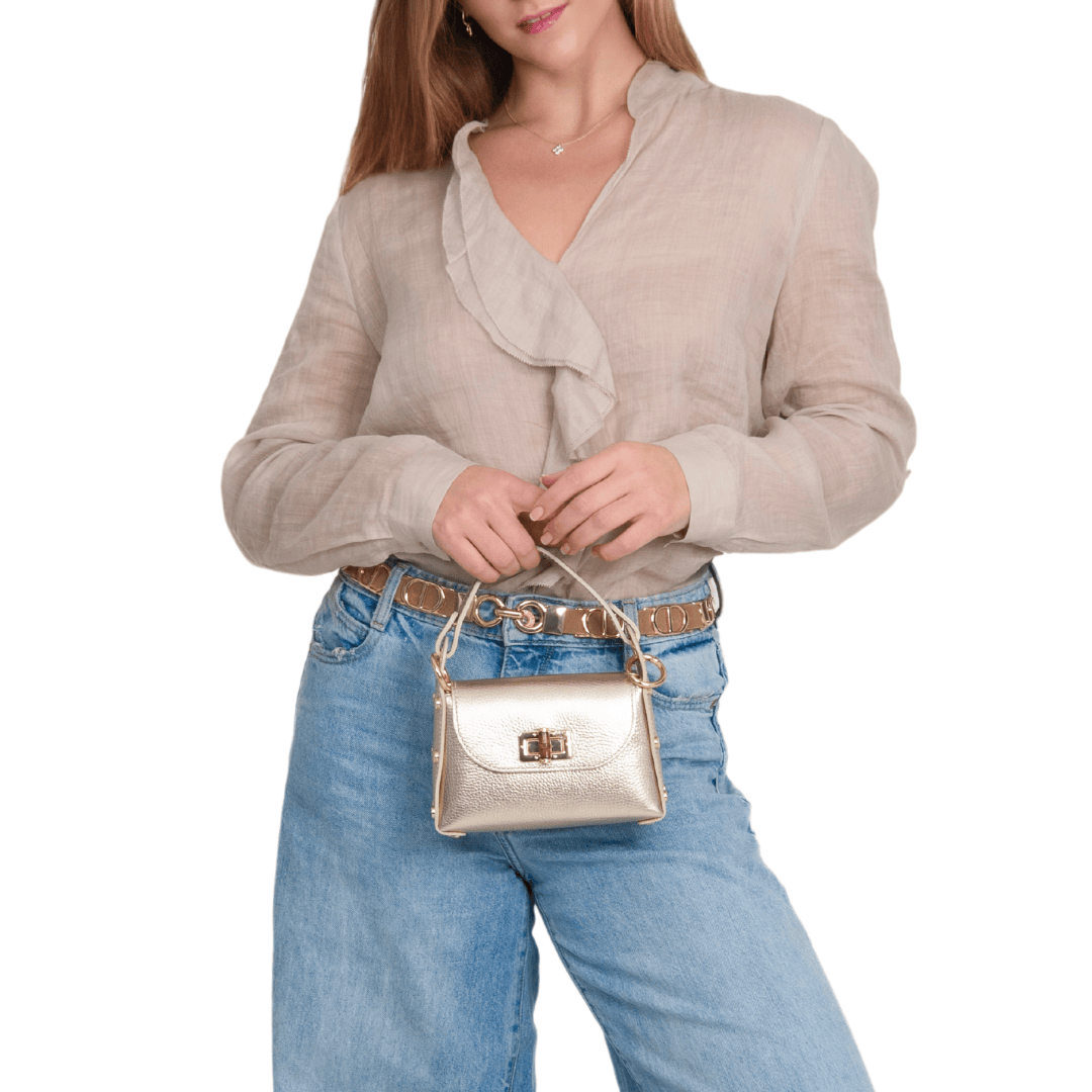 Mini Italian Leather Crossbody Purse